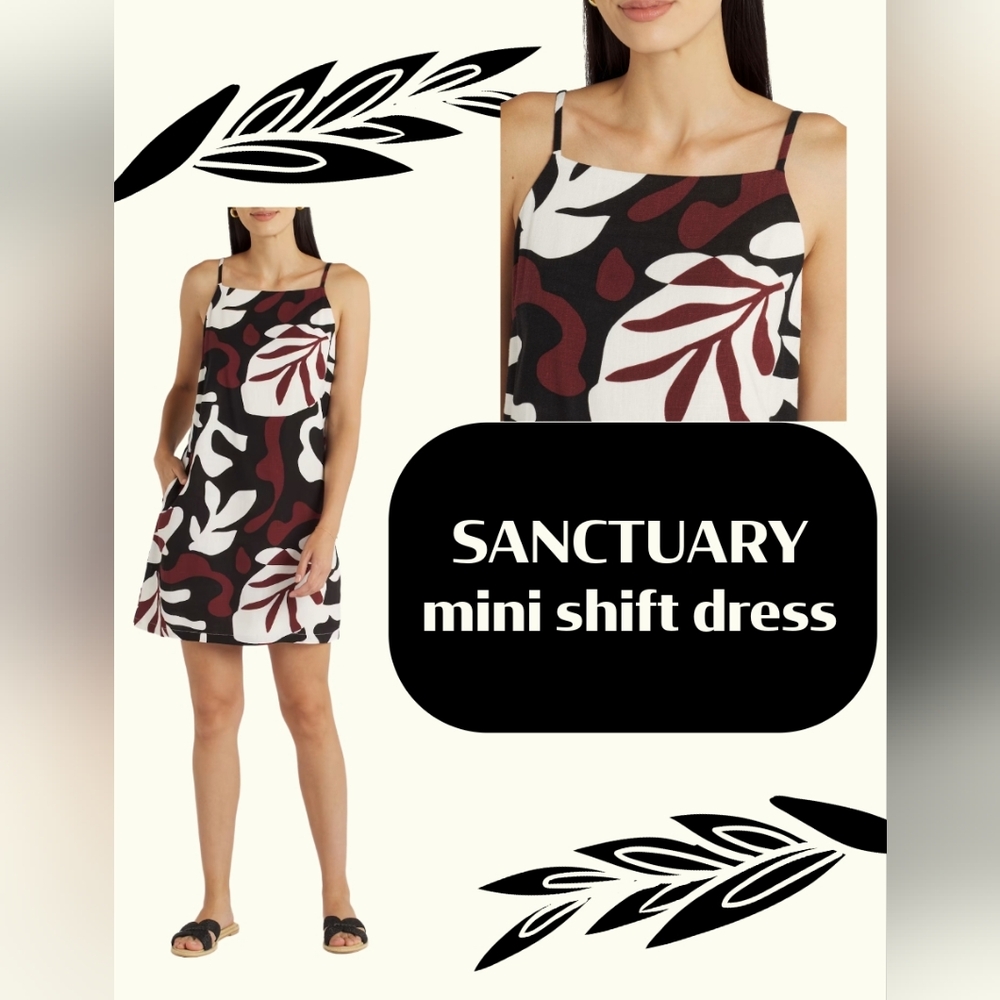 NWT - Sanctuary - Floral Print Women's Mini Shift Dress